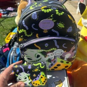 Disney Villains Kids Backpack and Wallet Set - Black and Purple